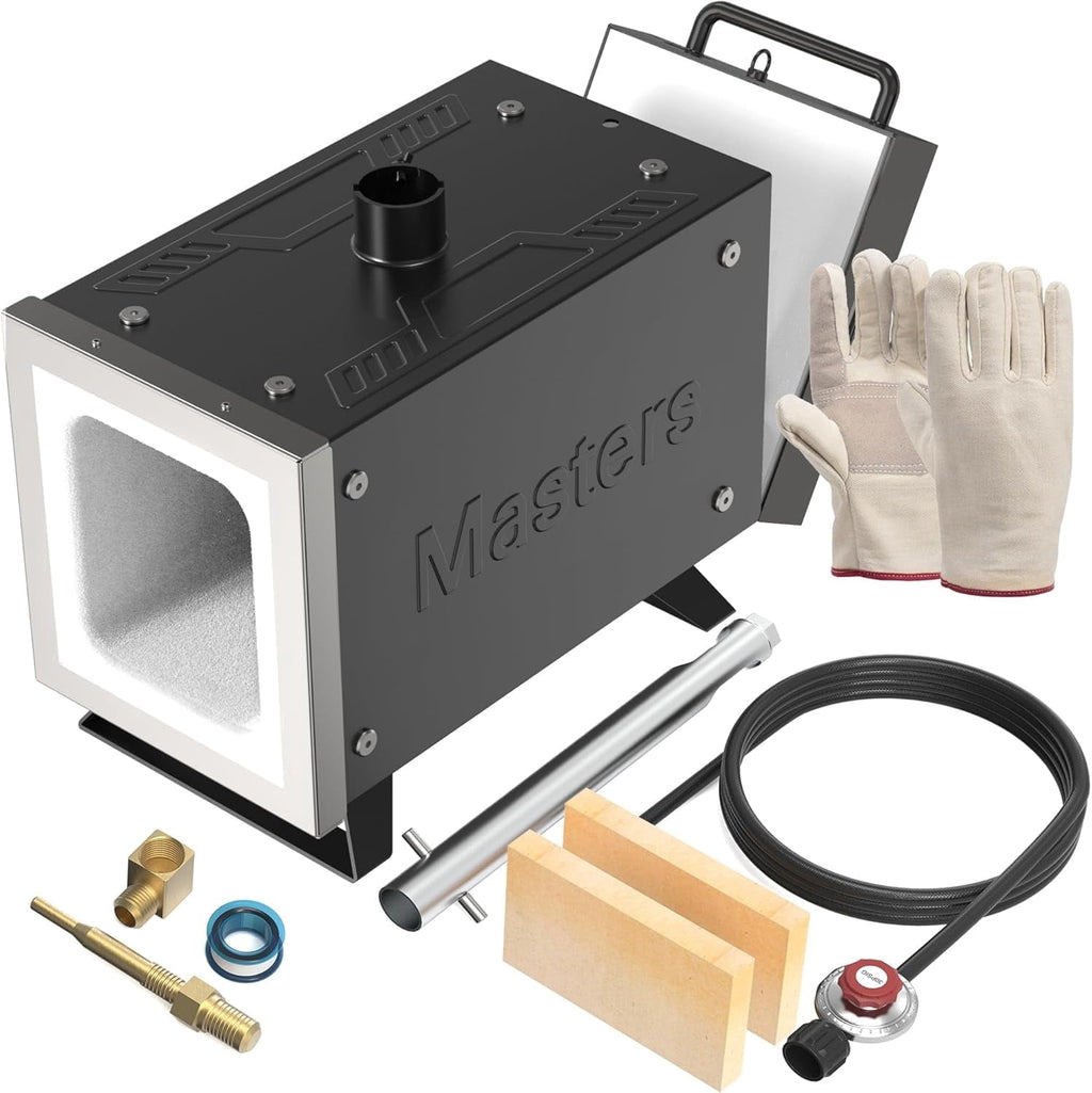 MMasters Portable Propane Forge, 2-Burner 2600°F Blacksmithing Forge