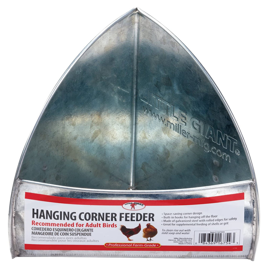 Miller Manufacturing Company Hanging Corner Chicken & Poultry Feeder,