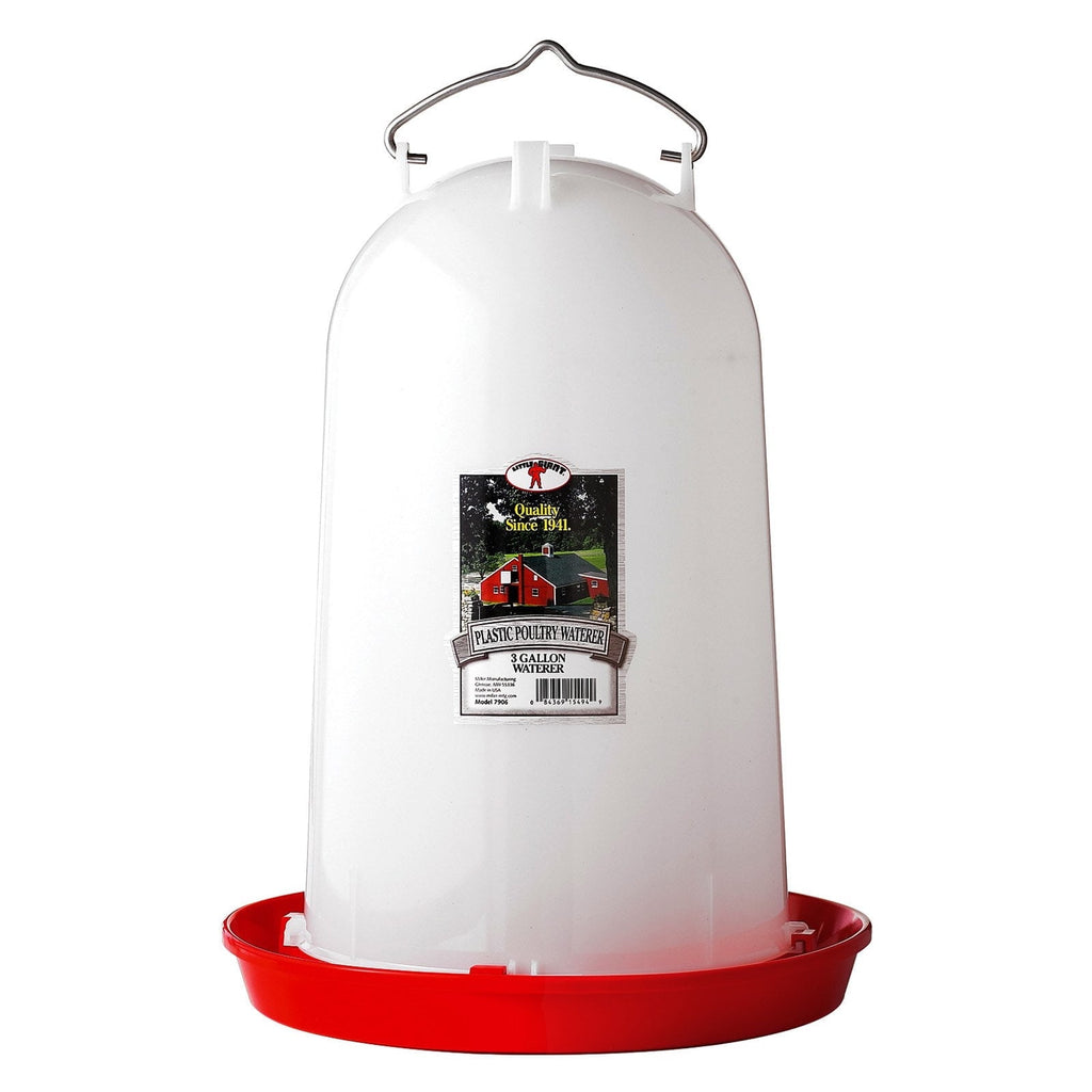 Miller Manufacturing 3-Gallon Poultry Waterer – Durable Impact-Resis