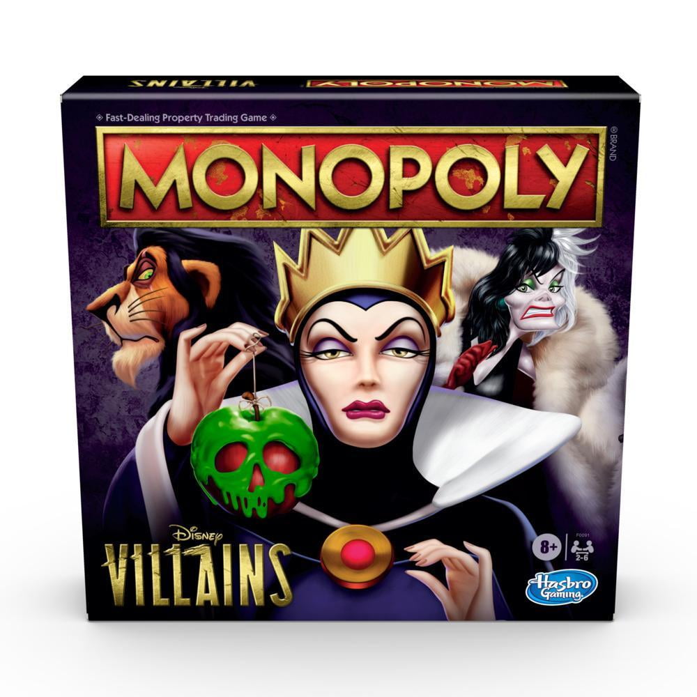 Monopoly: Disney Villains Edition Board Game for Ages 8 and Up, 2-6 Pl
