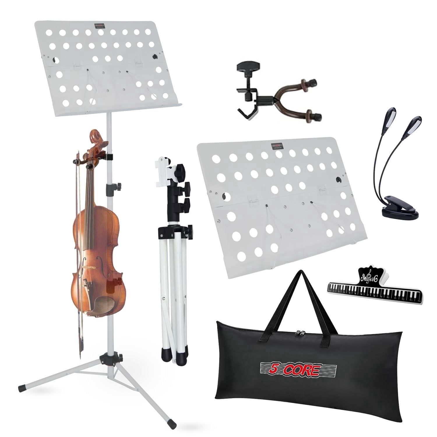 Music Stand for Sheet Music Heavy Duty Folding Portable Stands Book Cl