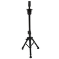 NFTIGB Black Mannequin Head Stand Aluminium Alloy Adjustable Wig Stand