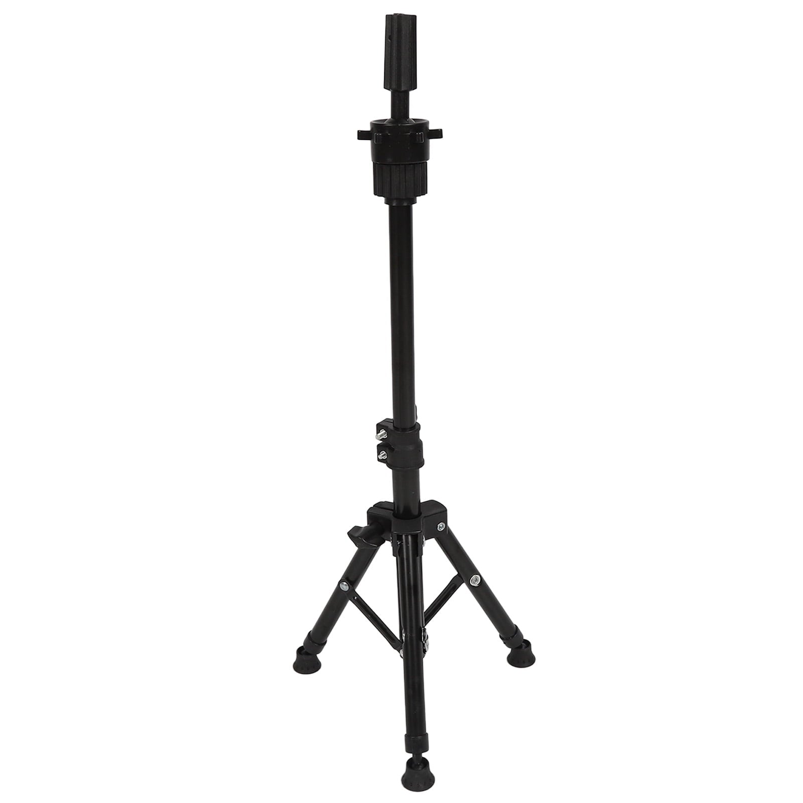 NFTIGB Black Mannequin Head Stand Aluminium Alloy Adjustable Wig Stand