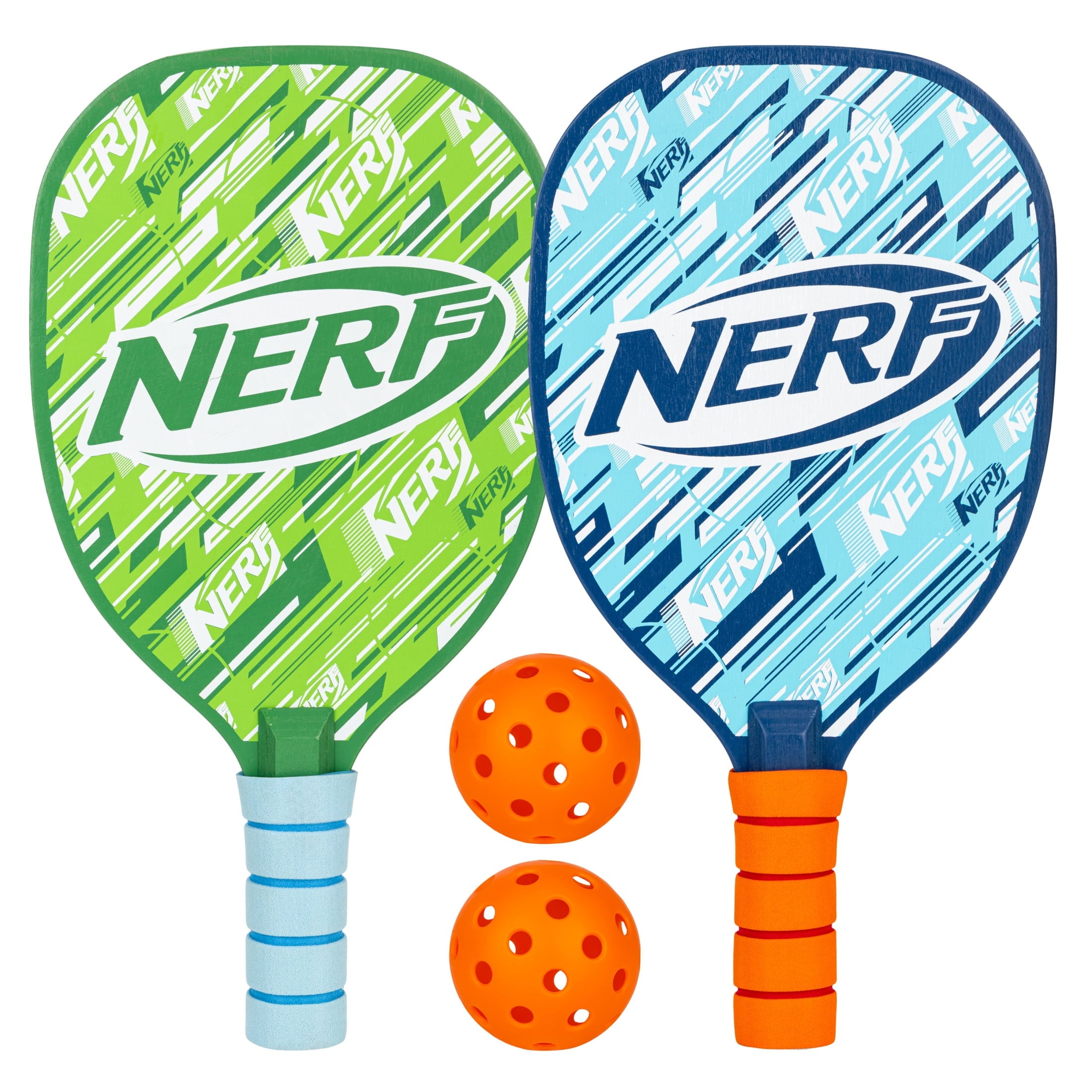 NERF 2 Player Pickleball Paddle Set - Youth Pickleball - (2) Wooden Pa