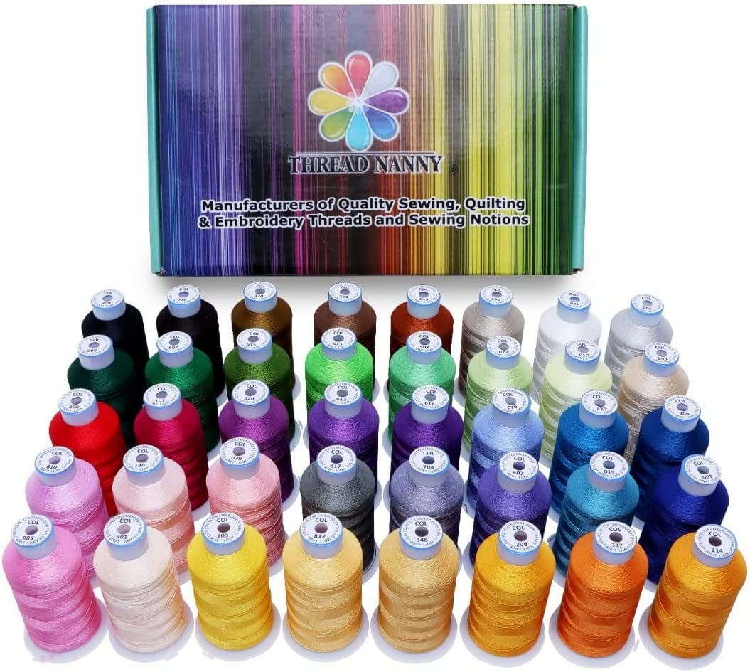New Brother 40 Colors Embroidery Thread Set 40wt Polyester Threads fro