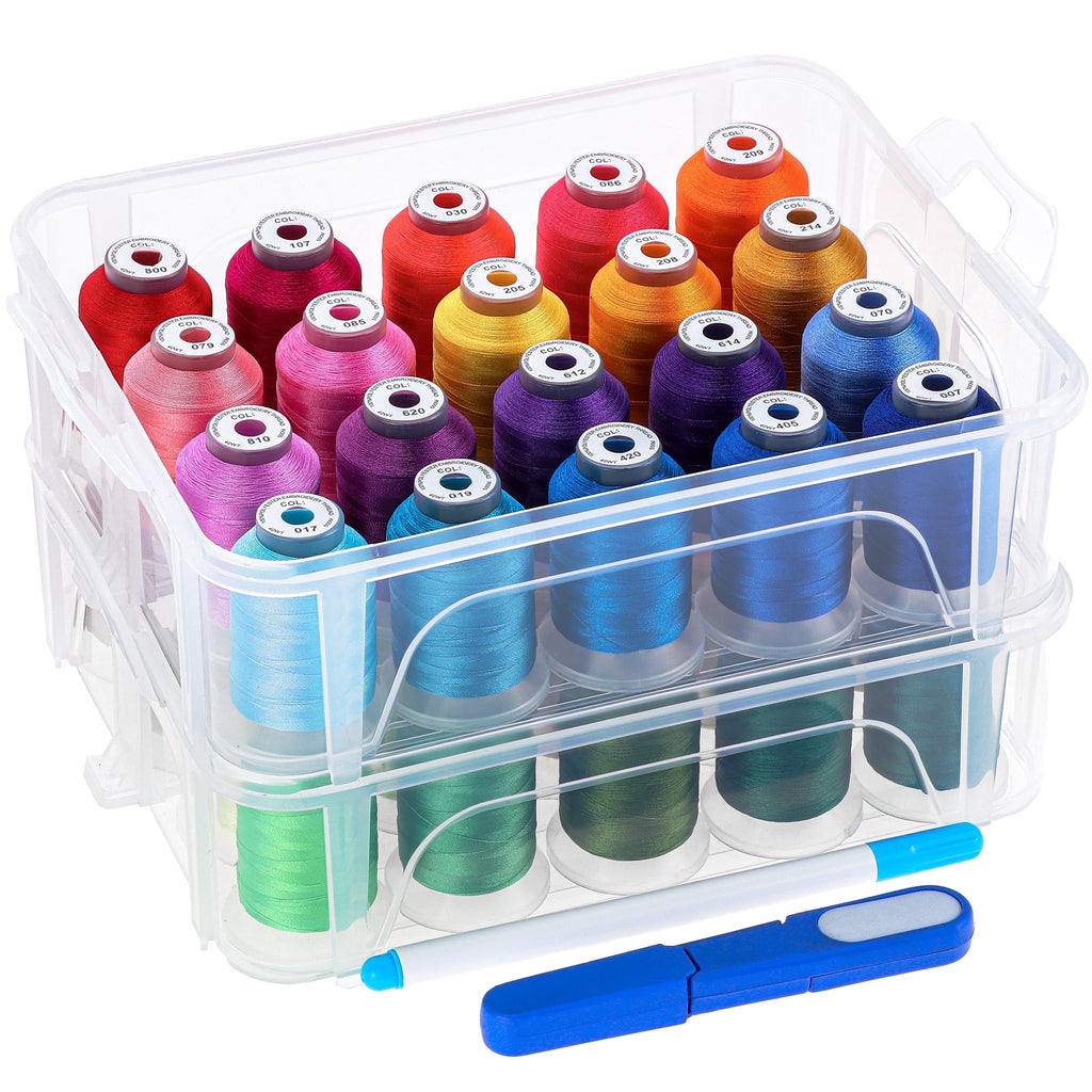 New brothread 40 Colors 500m Embroidery Machine Thread with Plastic St