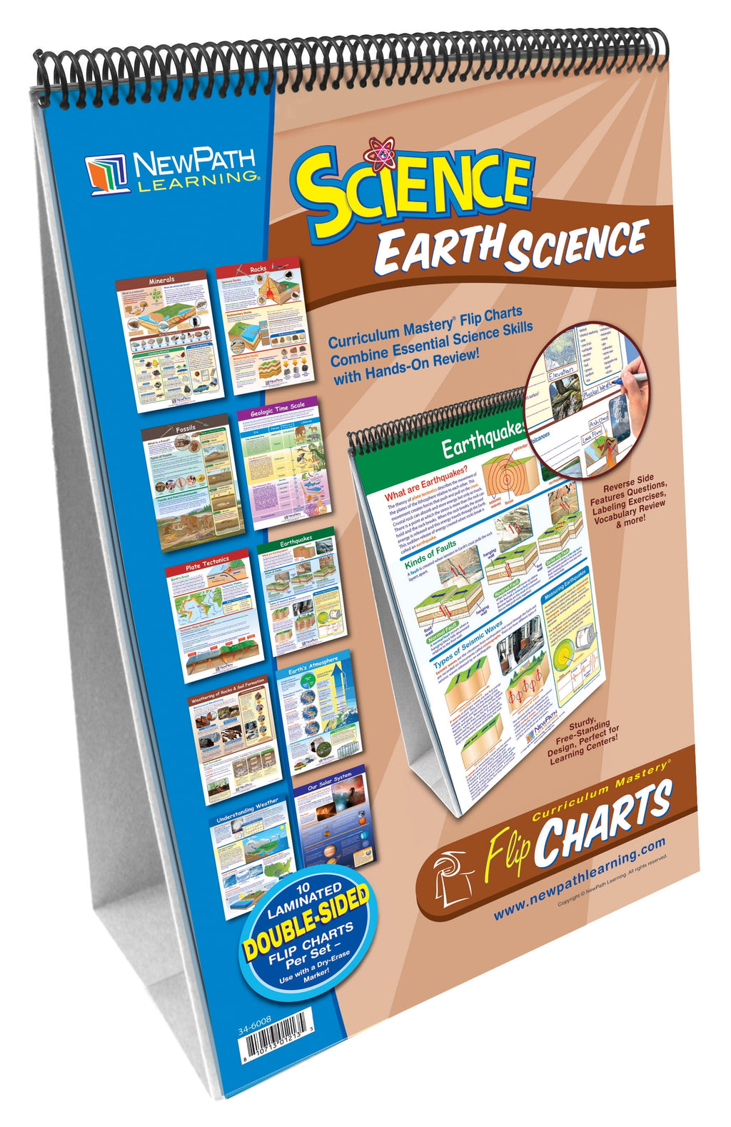 NewPath Learning Earth Science Curriculum Mastery Flip Chart Set - Mid