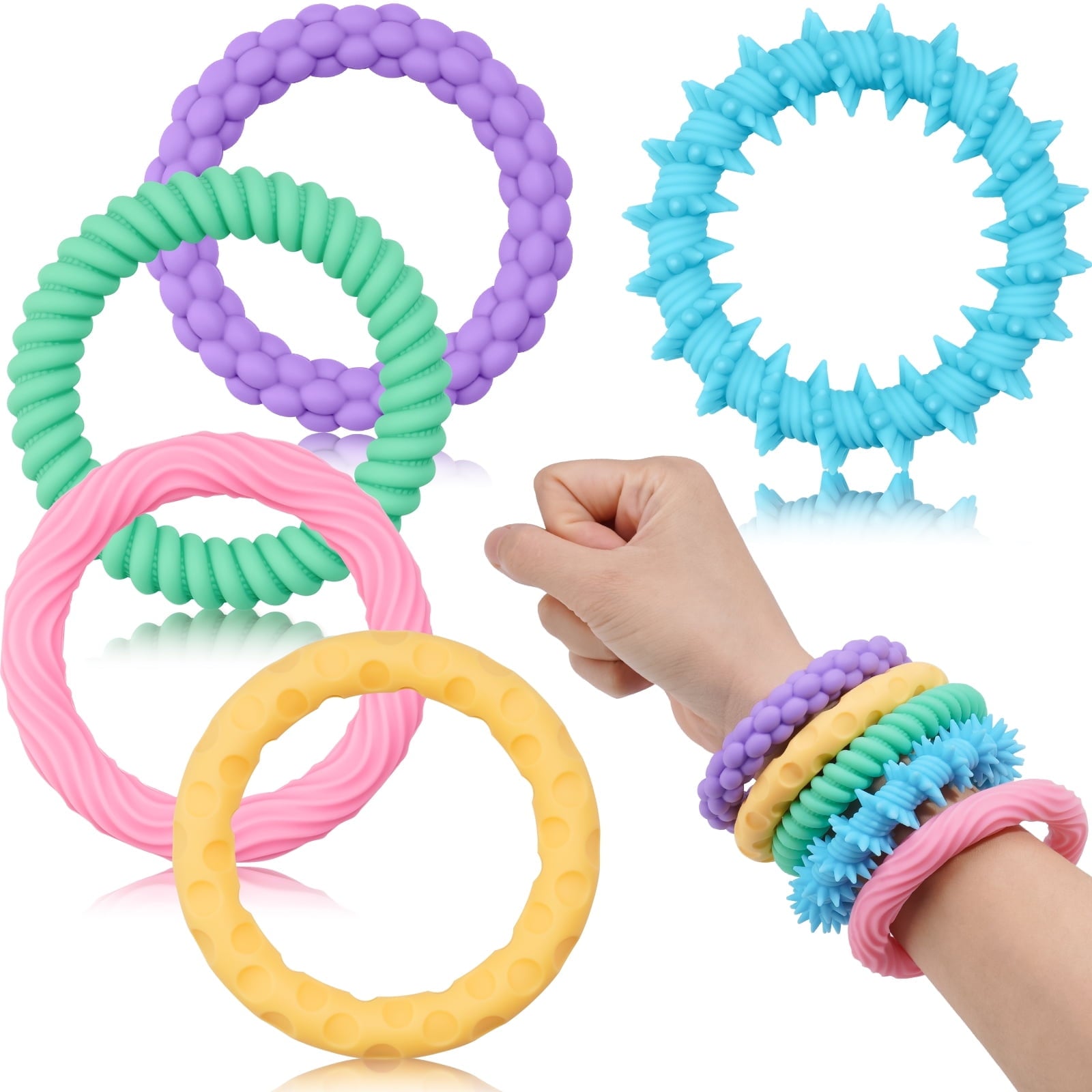 5-Pack Stretchy Bracelet Fidget