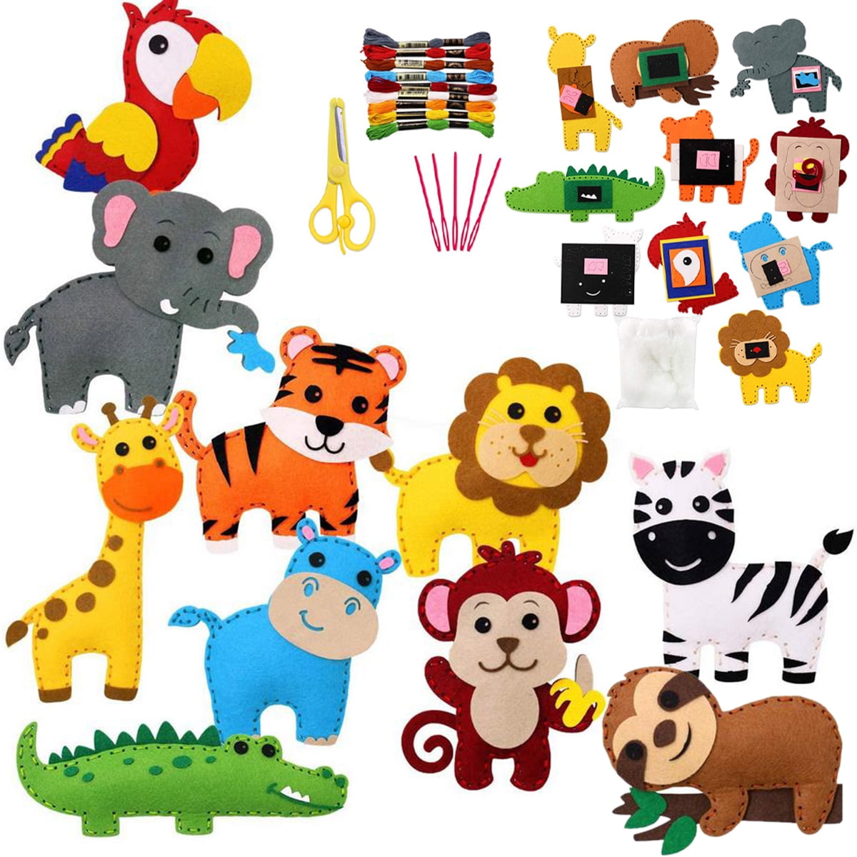 Jetcloudlive Kids Sewing Kit Woodland Animals Craft Kit - Make Your Ow