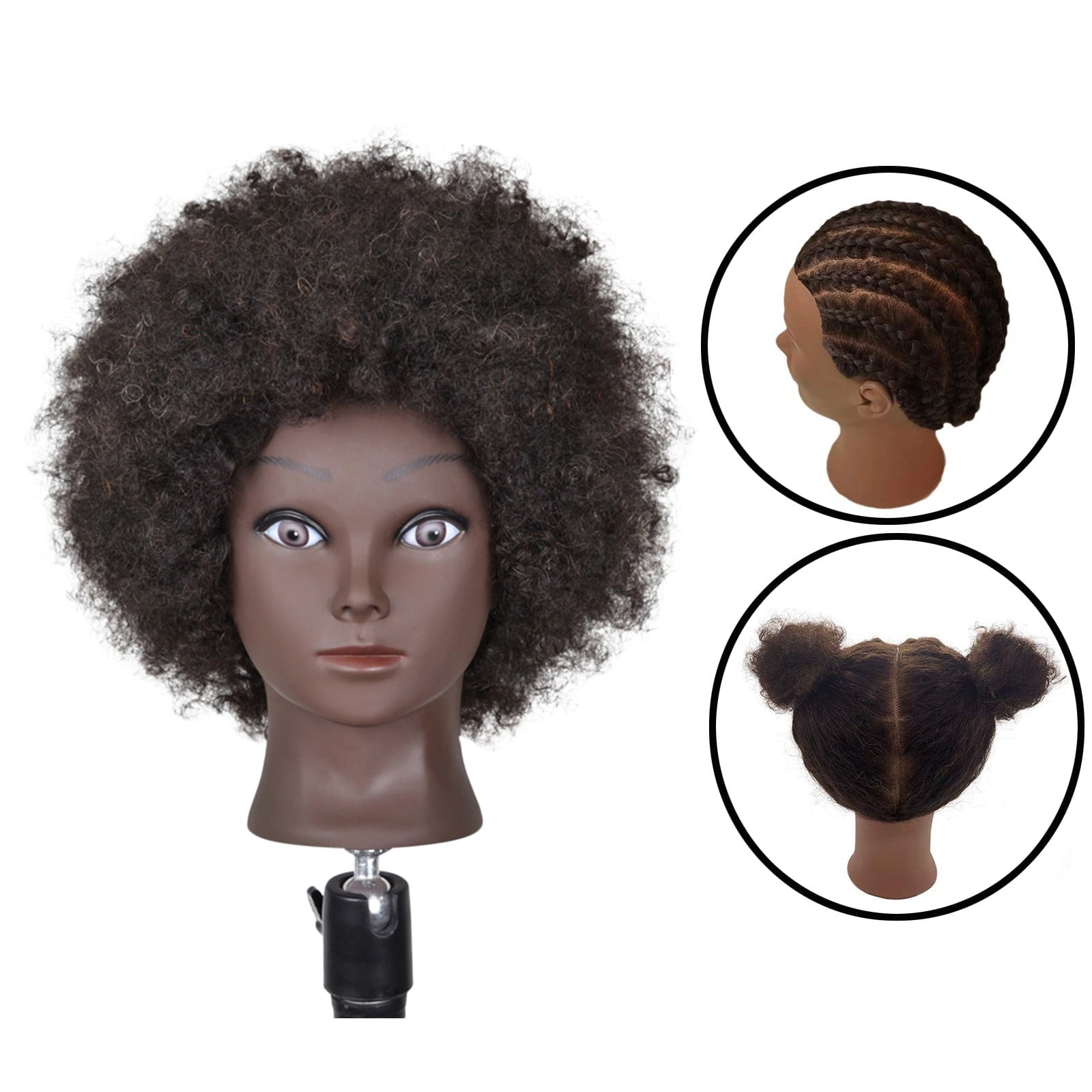 Openpig Mannequin Head With Human Hair Curly Hair Training Head Maniki