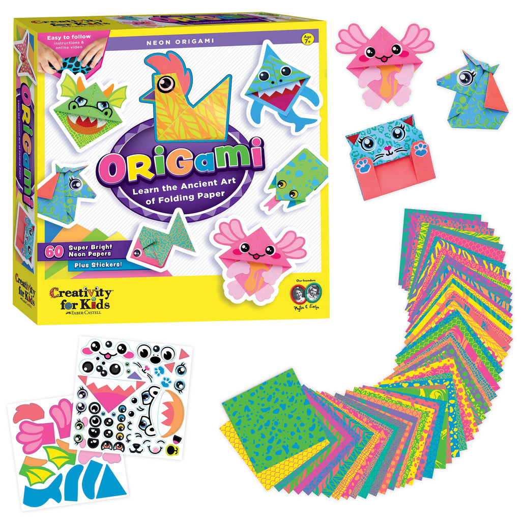 Creativity for Kids Origami Craft: DIY Origami Kit for Kids, 60 Bright