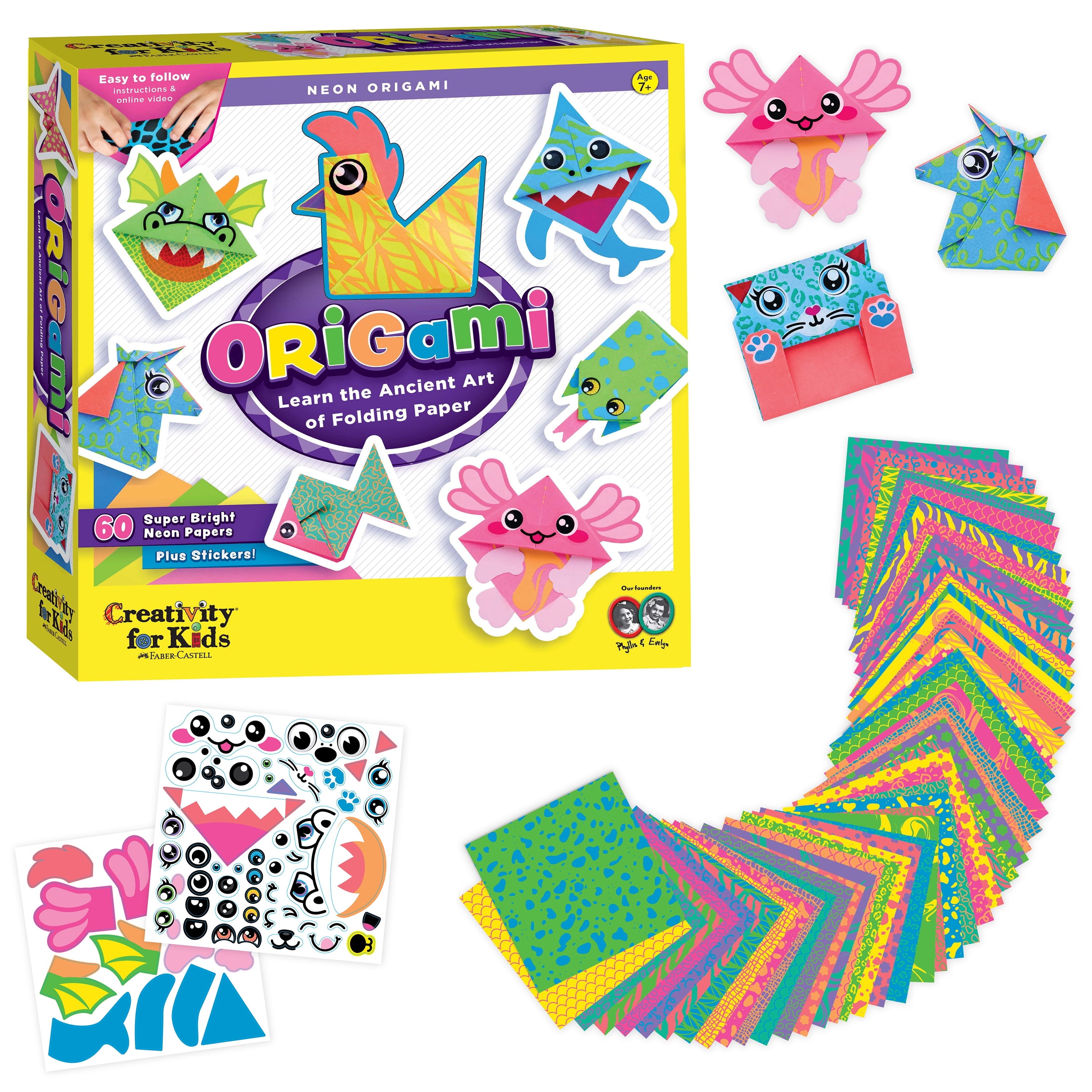 Creativity for Kids Origami Craft: DIY Origami Kit for Kids, 60 Bright