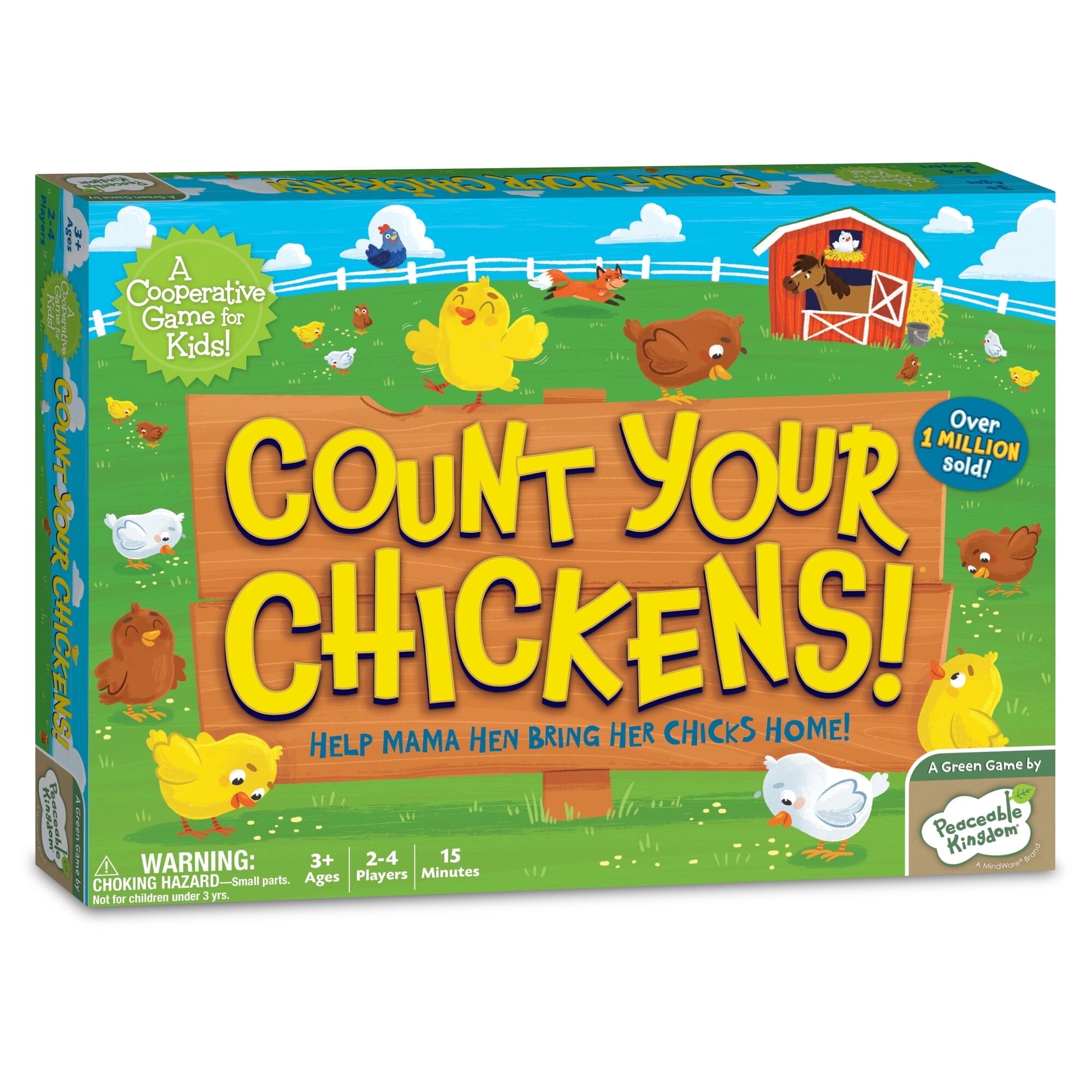 Peaceable Kingdom Count Your Chickens Cooperative Board Game for Presc