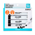 Pen+Gear Dry Erase Markers, Chisel Tip, Black, 4 Count
