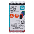 Pen + Gear Spiral Bound Ruled Paper Memo Book, 3 in x 5 in, 4 Pack, 80