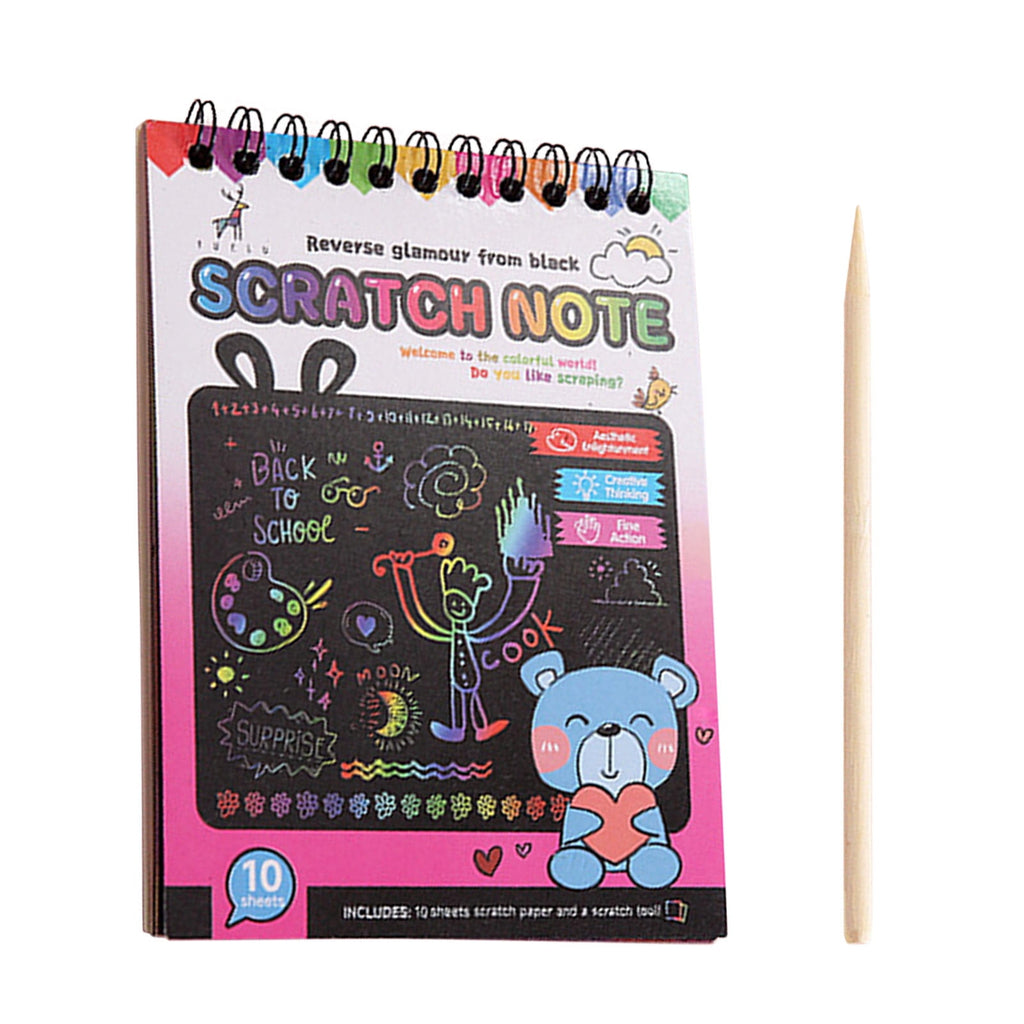 Green Reusable Scratch Art Paper Set For Children With Sketch Tool Cre