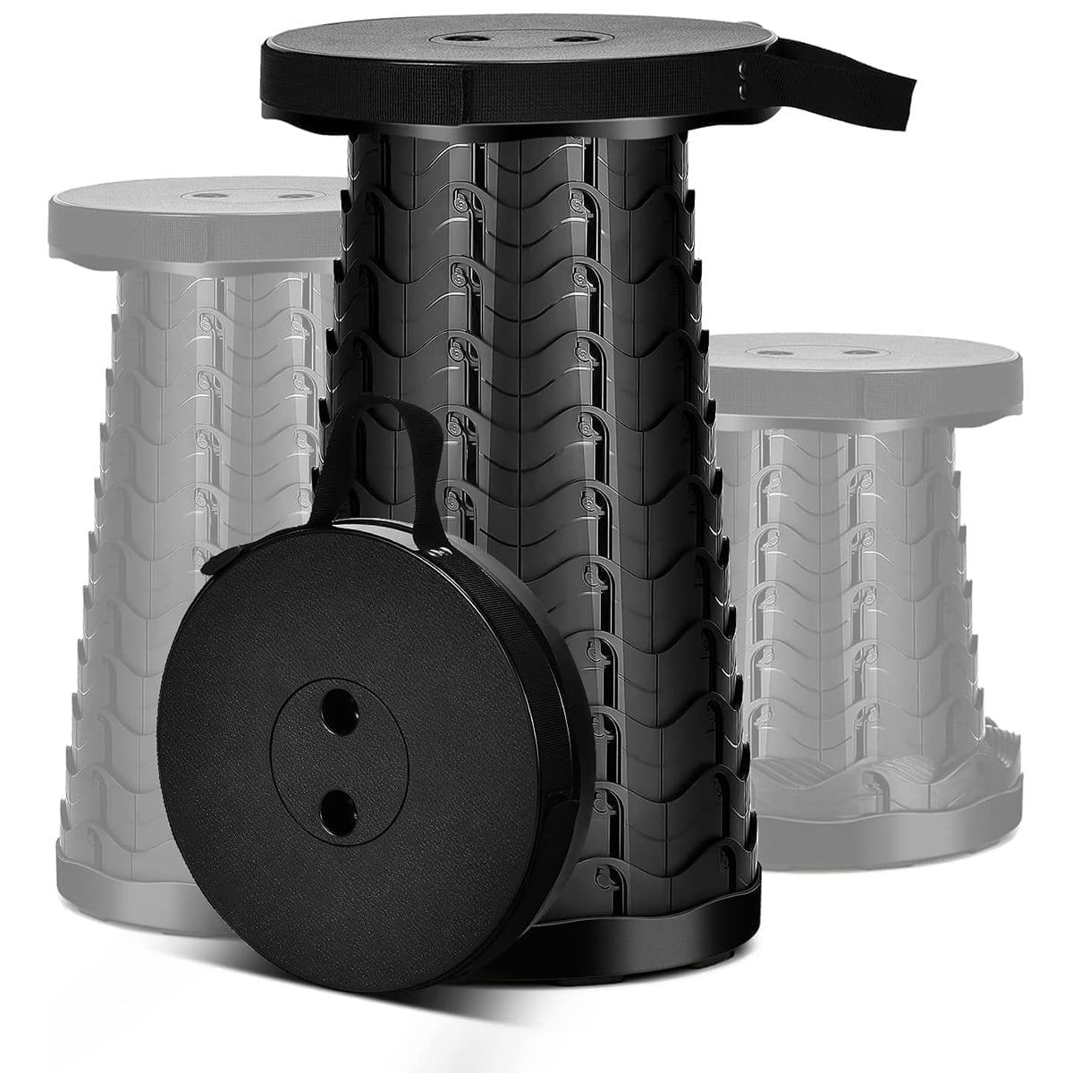 Portable Retractable Folding Stool, BTideas Adjustable Camping Stool f