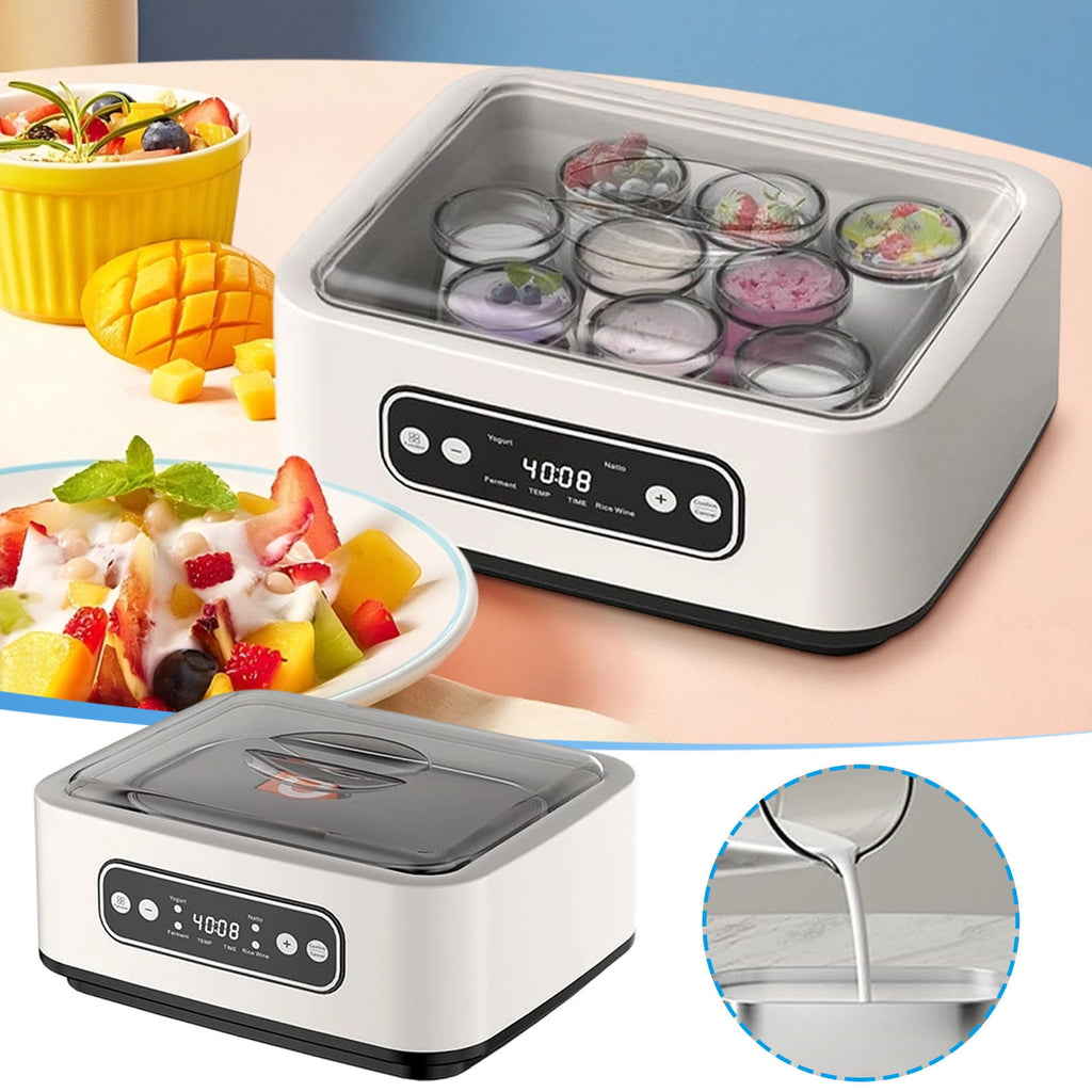 WWG 1.6L Yogurt Maker with Temperature Control and 8-12 Hour Timer, St