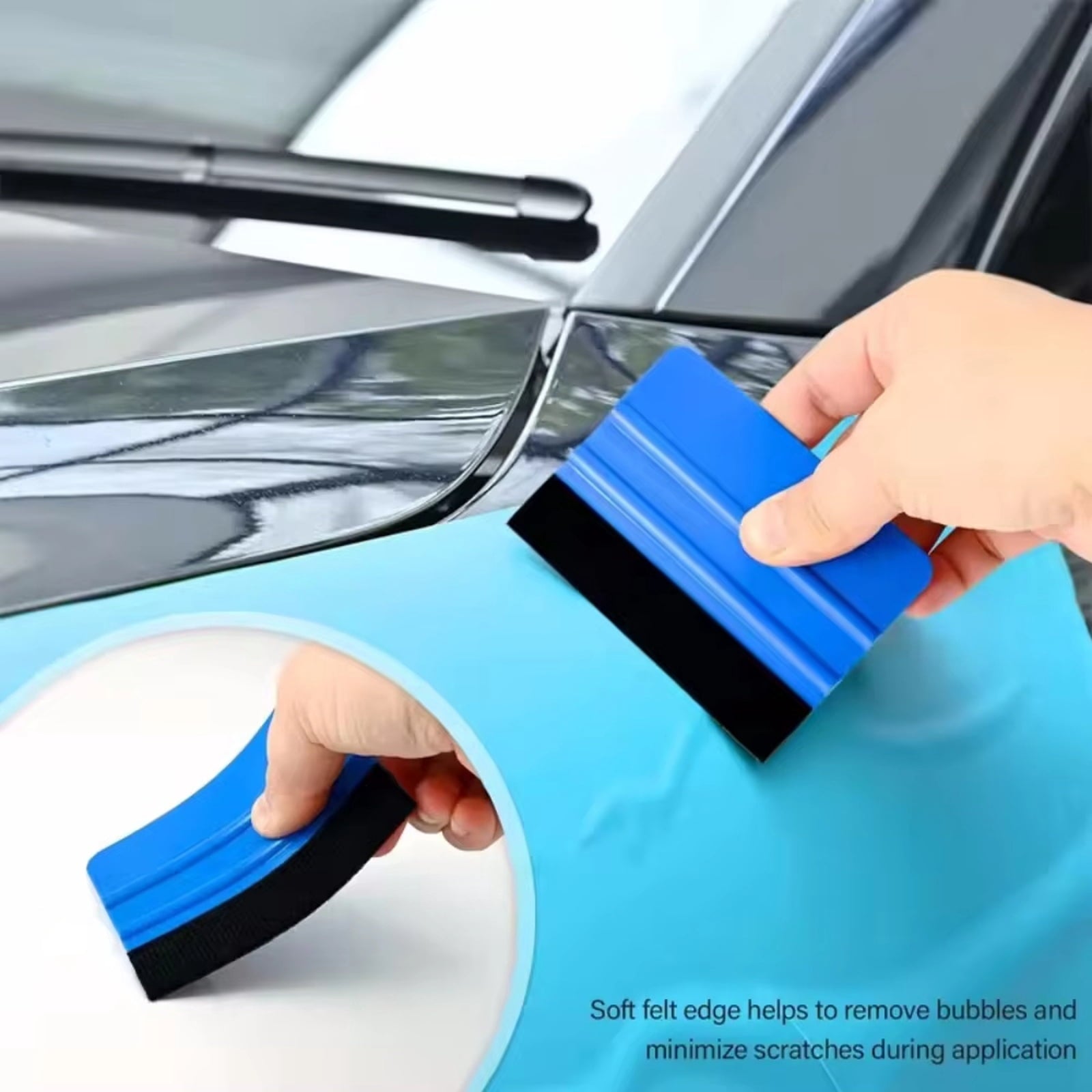 Professional Car Vinyl Wrap Squeegee with Protective Felt Edge Scratch