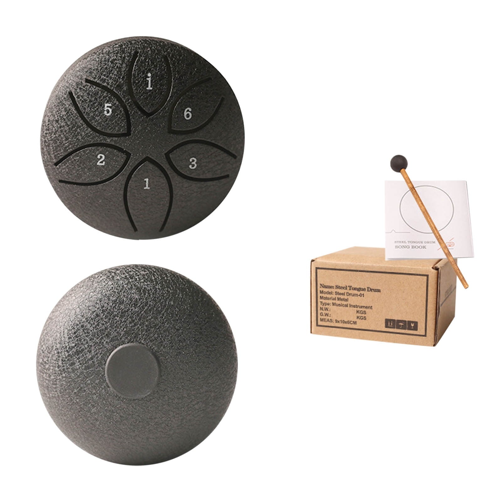 Qocolhg Outdoor Musical Rain Drums, 3 inch 6 Tone C Key Steel Tongue D