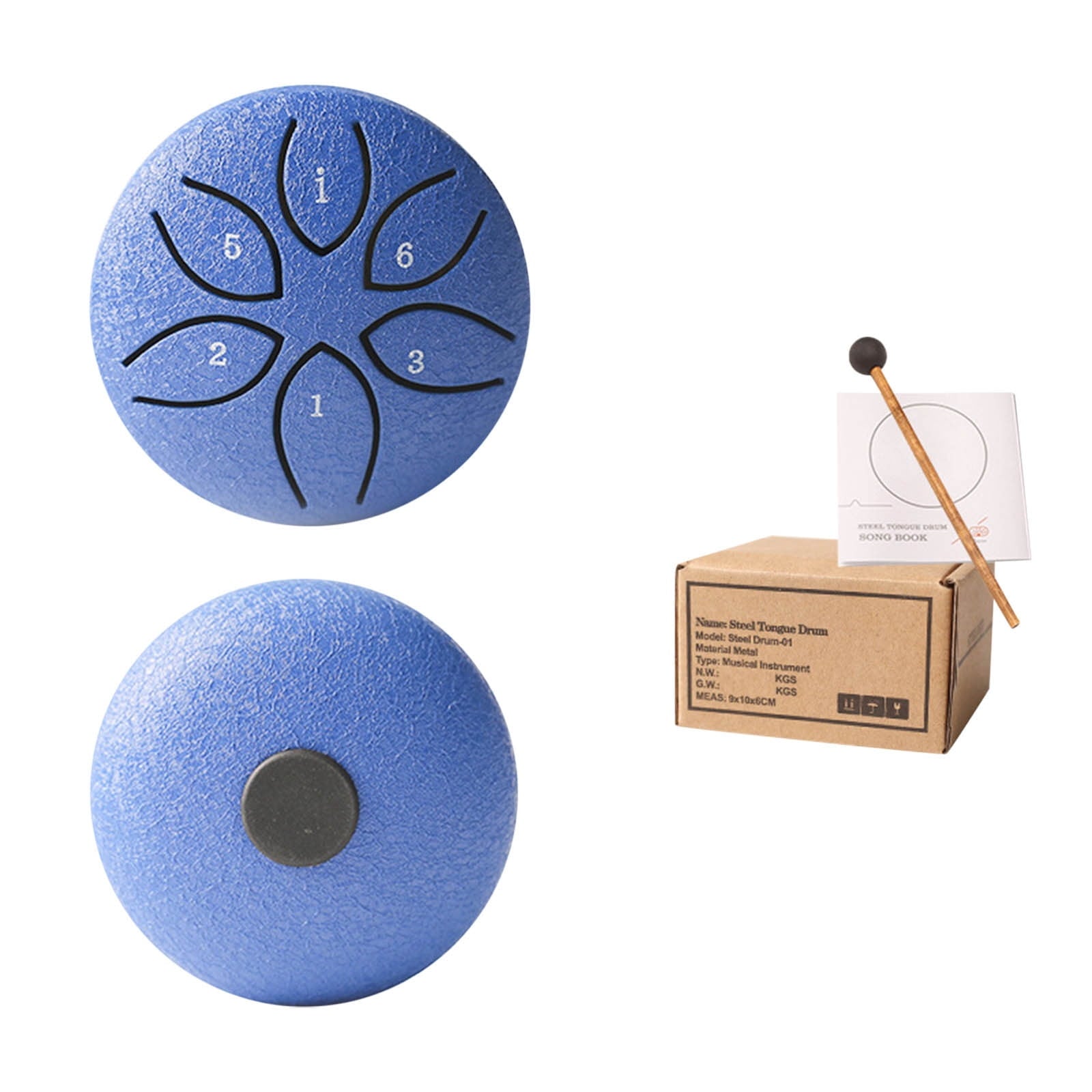 Qocolhg Outdoor Musical Rain Drums, 3 inch 6 Tone C Key Steel Tongue D