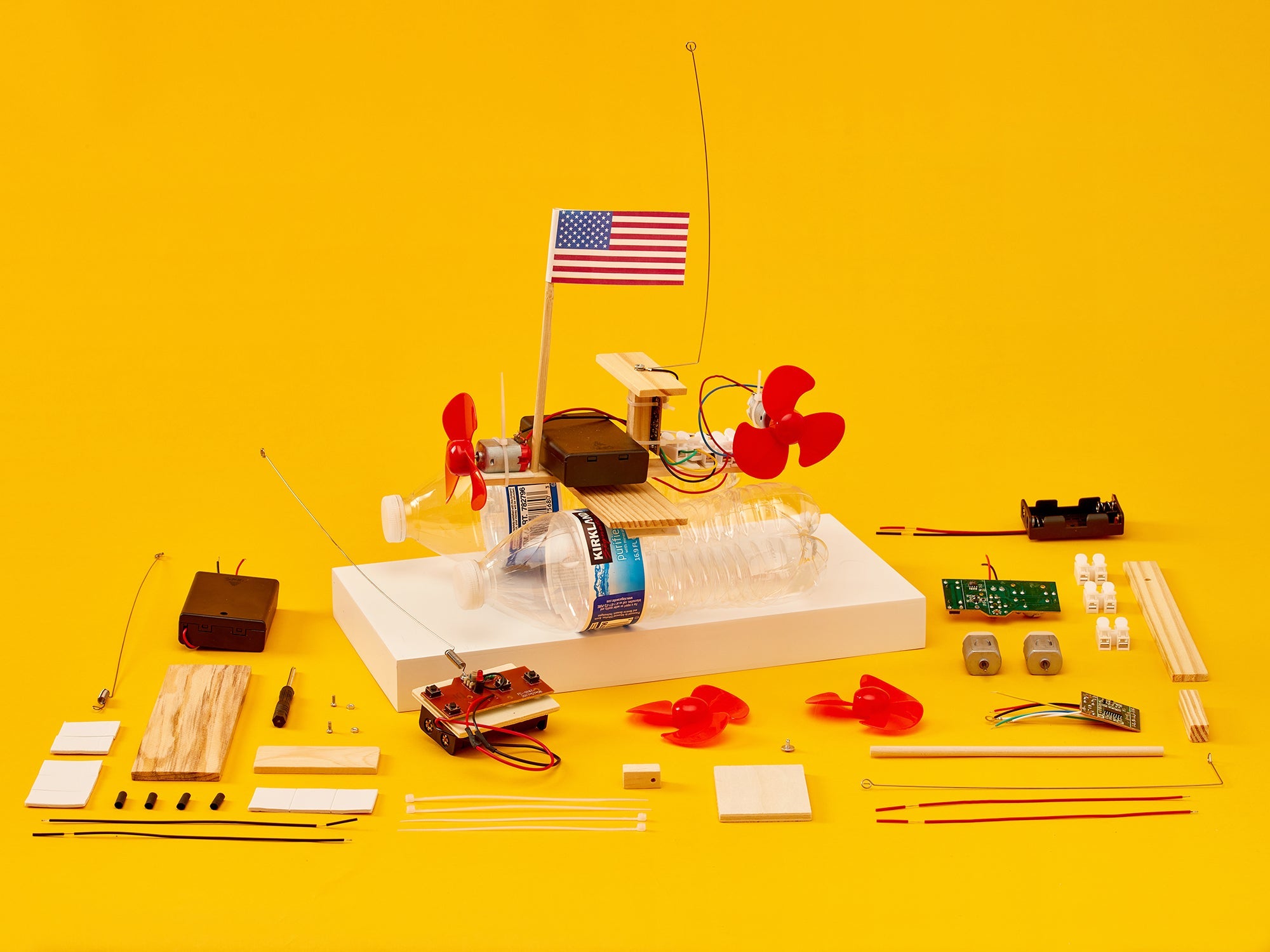 RC Propeller Boat DIY Kit, Educational STEM Toy