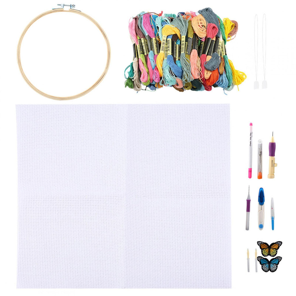 Riousery 100Pcs DIY Crafts Colorful Embroidery Pen Punch Needle Kit, S