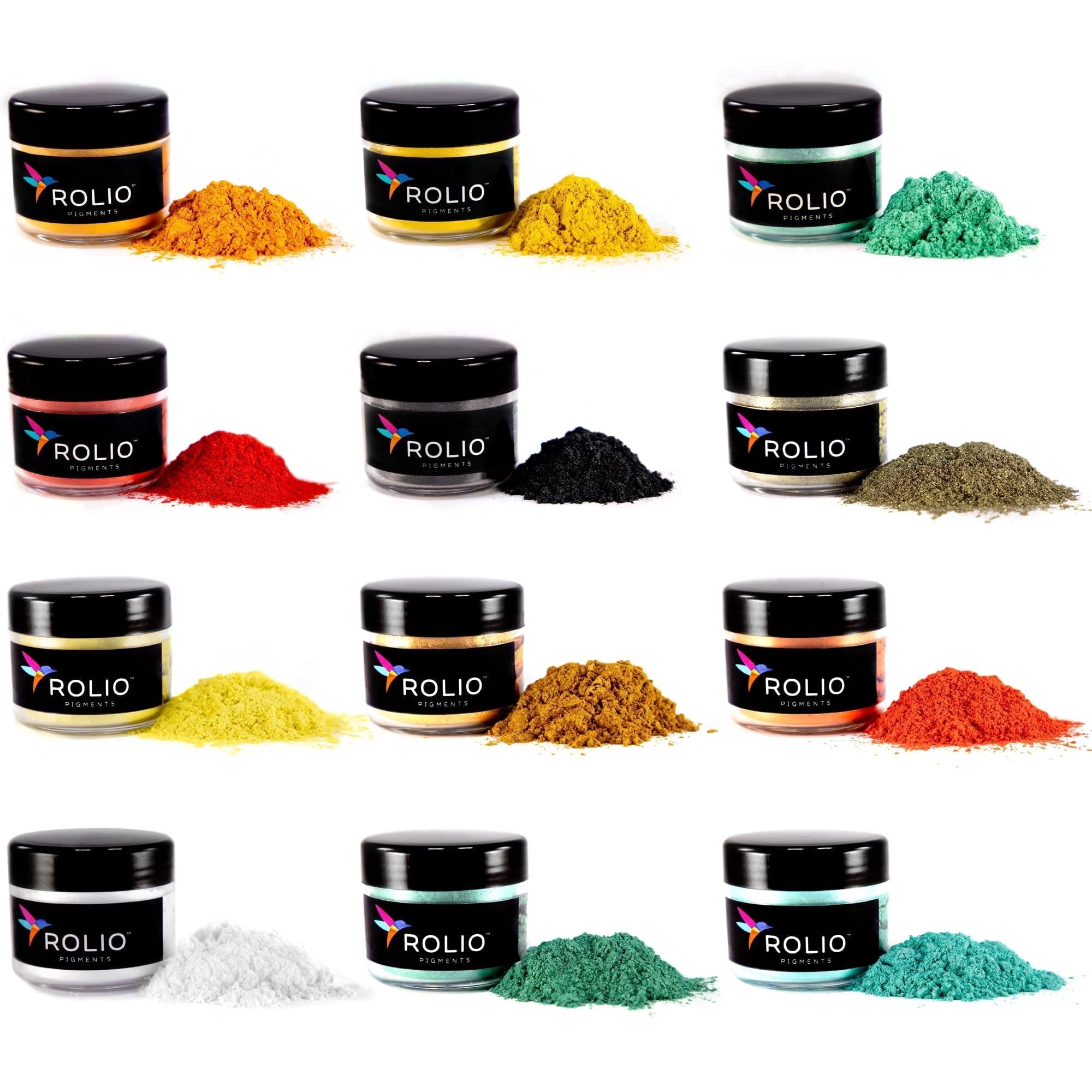 Rolio Mica Powder - Pearlescent Pigment Powder - Mixing and Color Blen