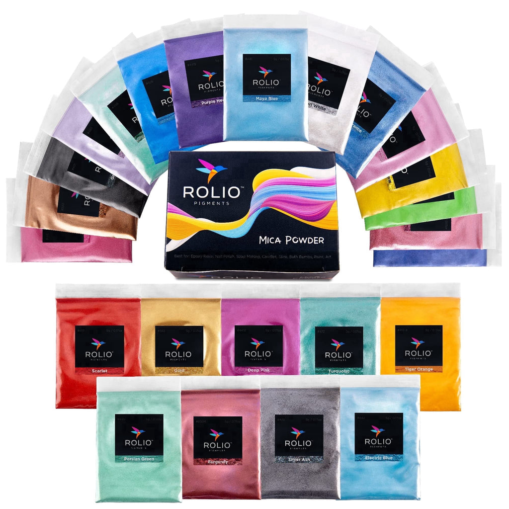Rolio Mica Powder - Pearlescent Pigment Powder - Mixing and Color Blen