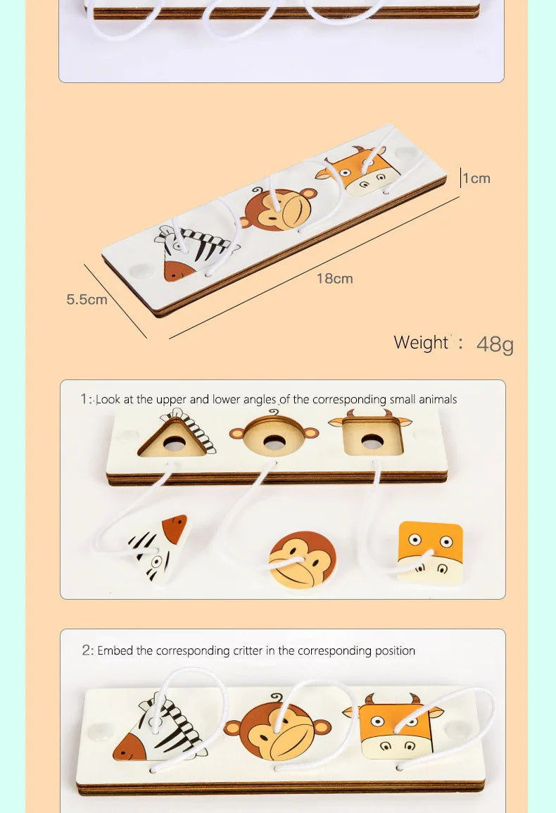 Montessori Busy Board Accessories DIY Wooden Learning Activity Kit