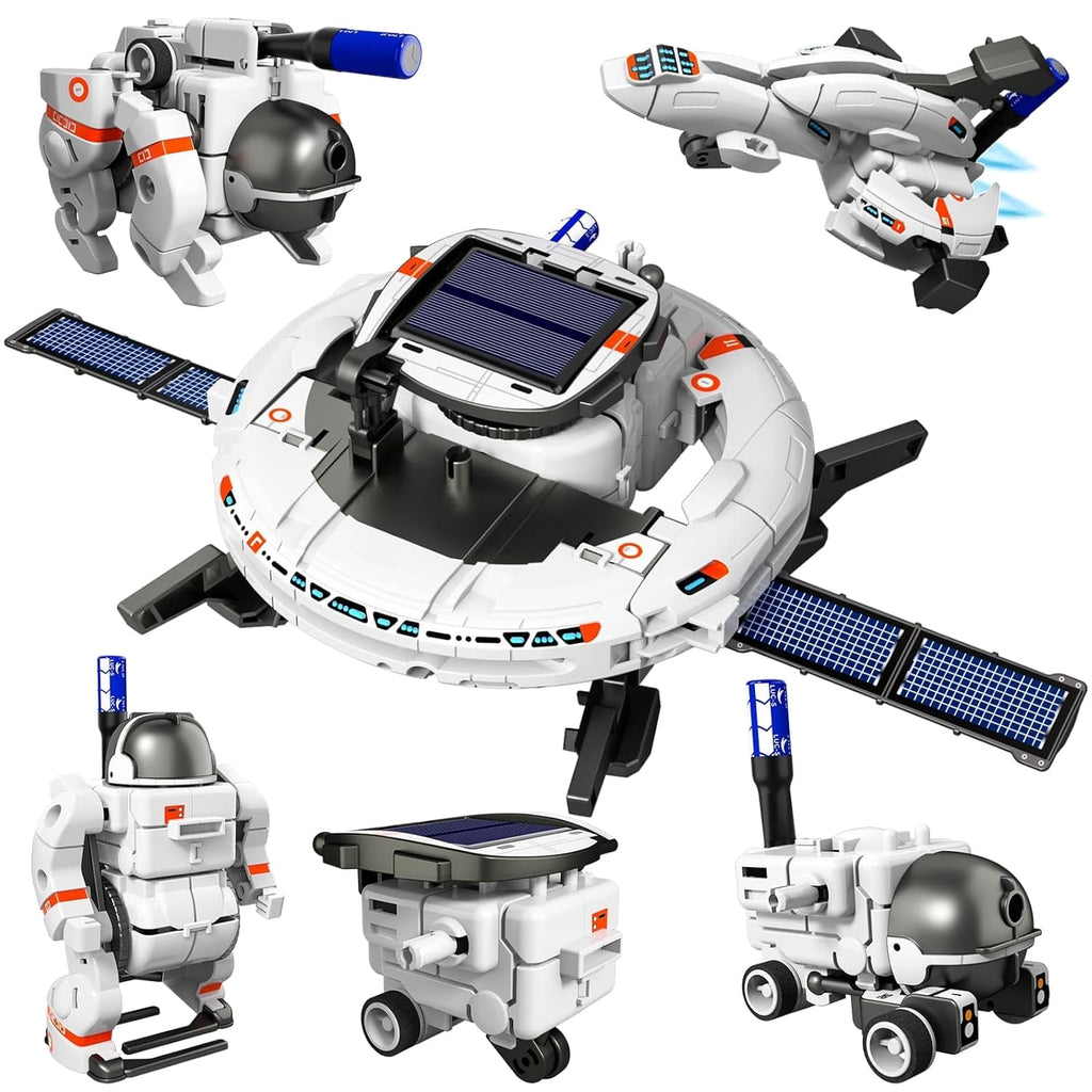 Rirool 6-in-1 Solar Robot Kit for Kids Ages 8-12, STEM Space Station,