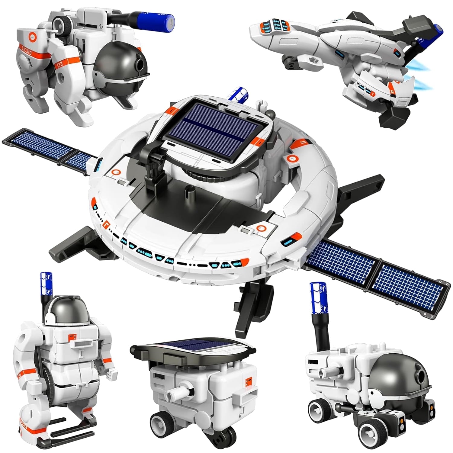 Rirool 6-in-1 Solar Robot Kit for Kids Ages 8-12, STEM Space Station,