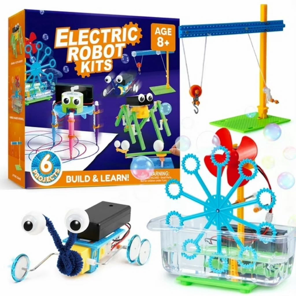 Joyfy Science Kits 6 in 1 Electric Robot Building Kit STEM Educational