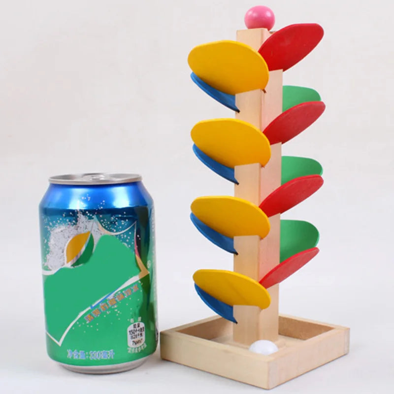 Montessori Wooden Educational Toy - Mini Colorful Tree Marble Ball Run