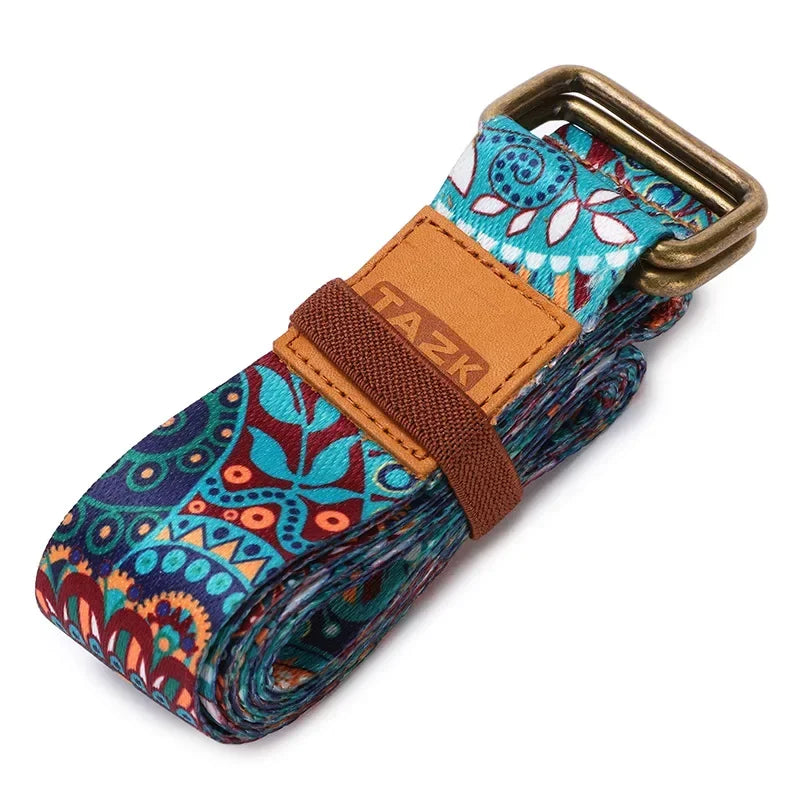 Vintage Yoga Strap 2.5M | Cotton Stretching Band for Dance and Fitness