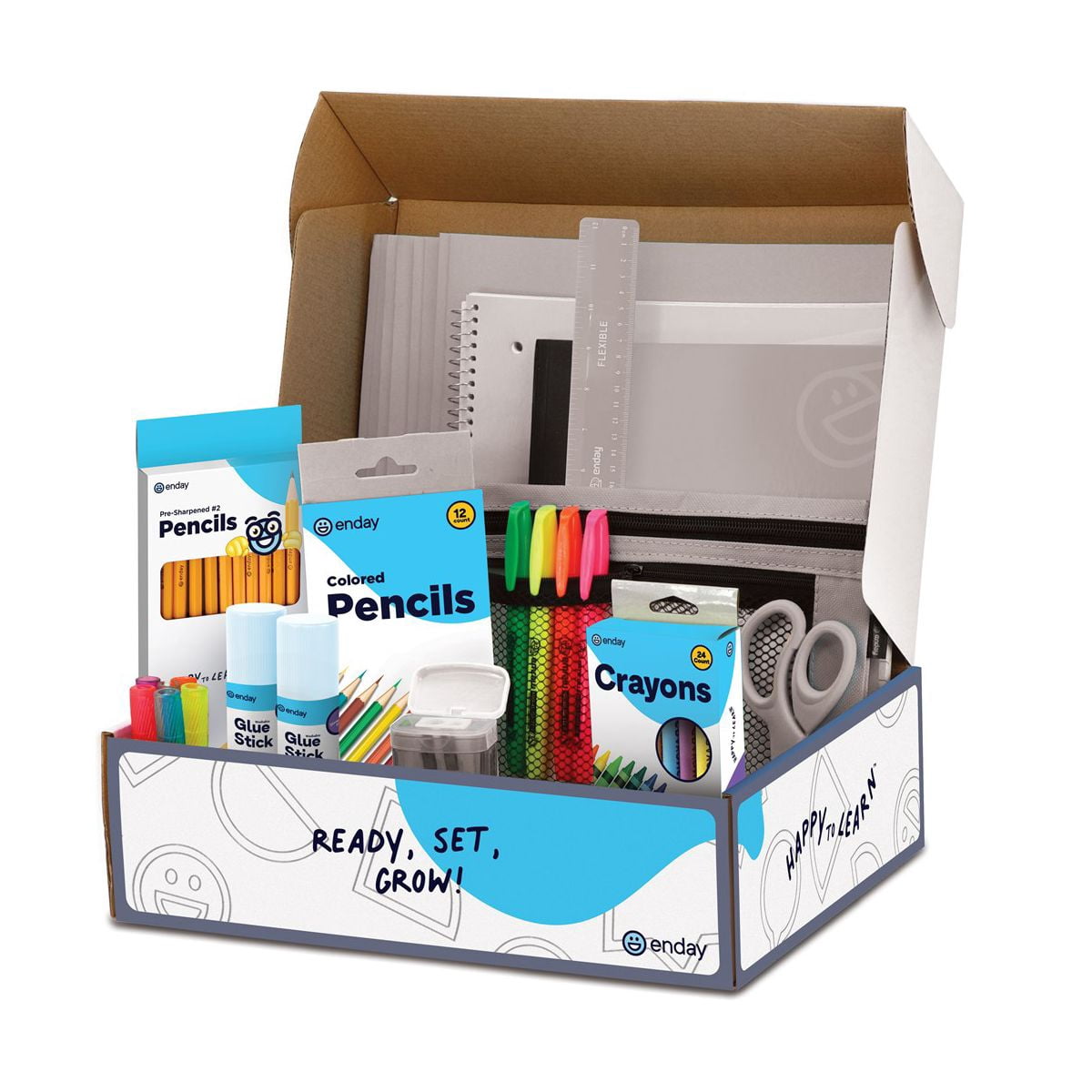 School Supplies Kit for Grades K–5 – 71 Items: Composition Noteboo