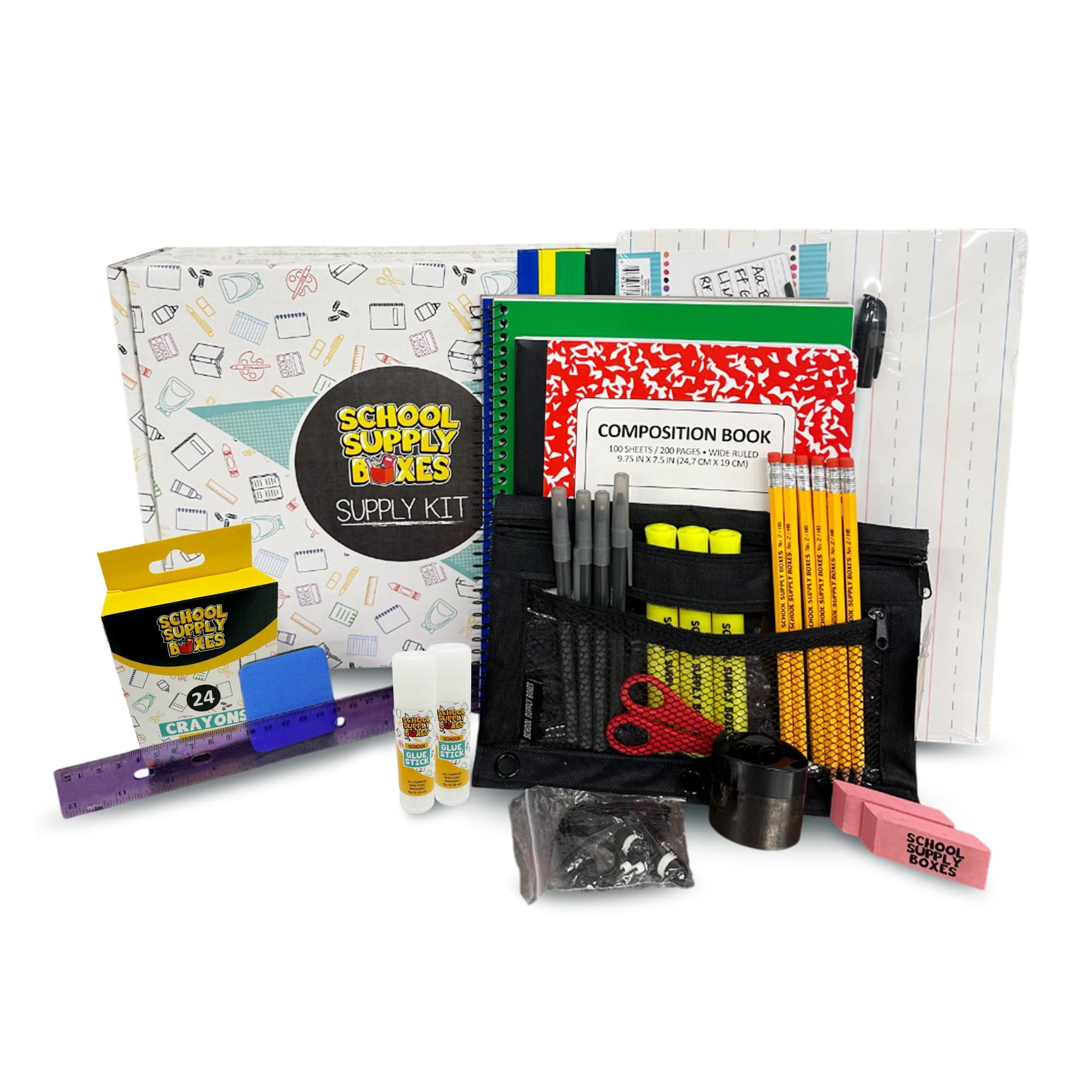School Supply Boxes | Lapboard Case (4 Boxes) | Back to School Essenti