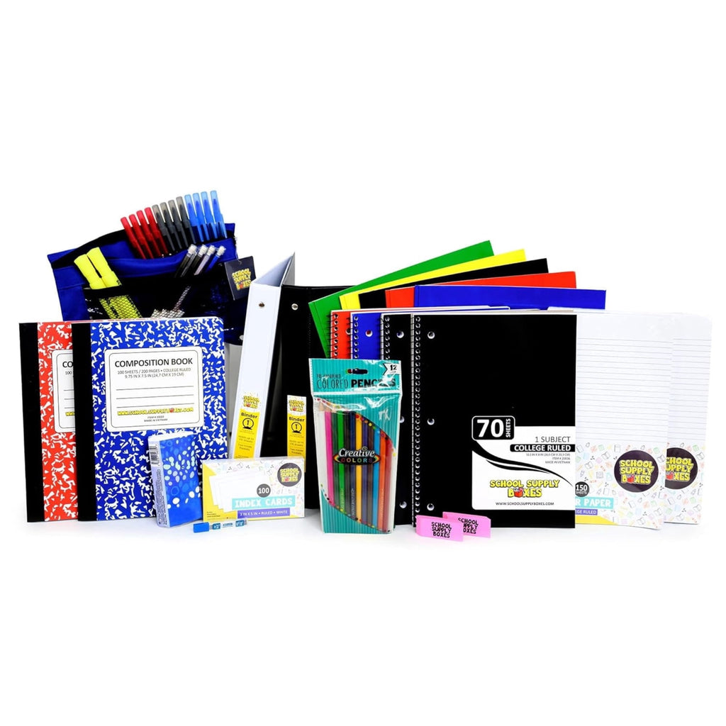 School Supply Boxes | Secondary School Bundle (50 Piece) | House Brand