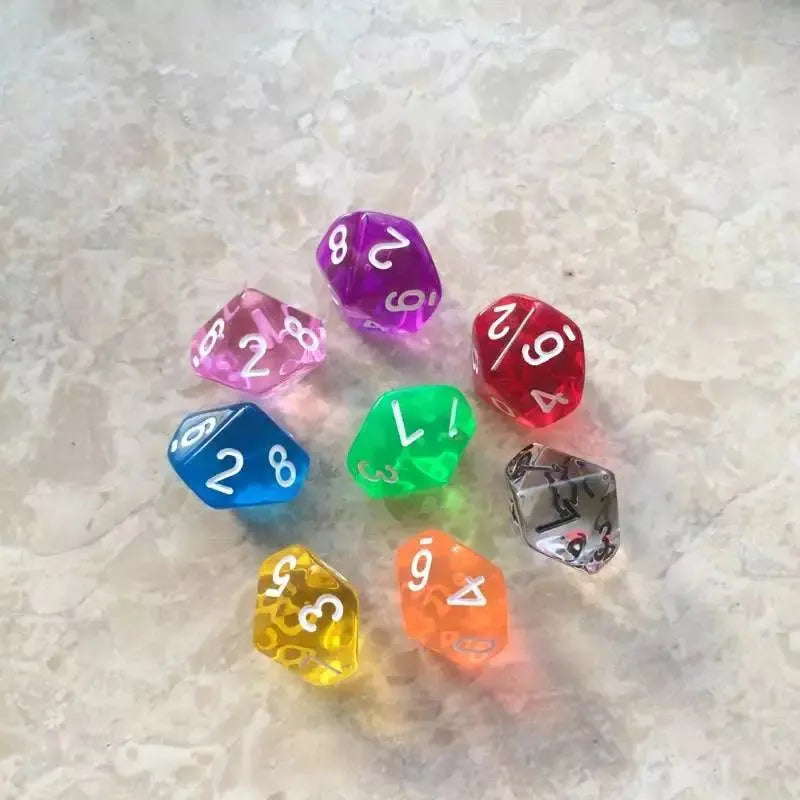 10 Pcs/set 0-9  Digital Dice 10-sided Educational Games Entertainment Accessories