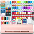 Silhouette Pink Cameo 5α Alpha w/ 38 Oracal Sheets, Siser HTV, Guides
