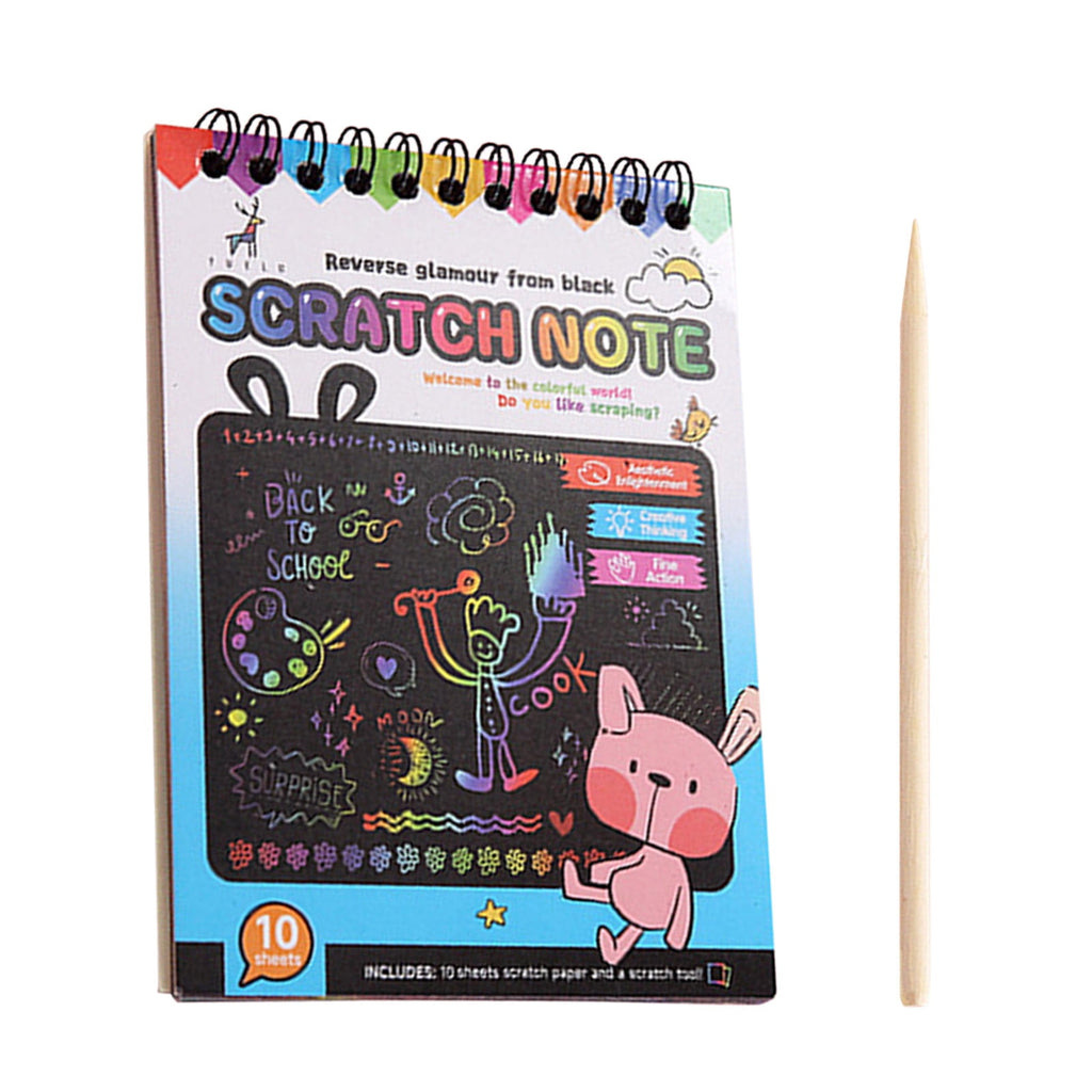 Green Reusable Scratch Art Paper Set For Children With Sketch Tool Cre