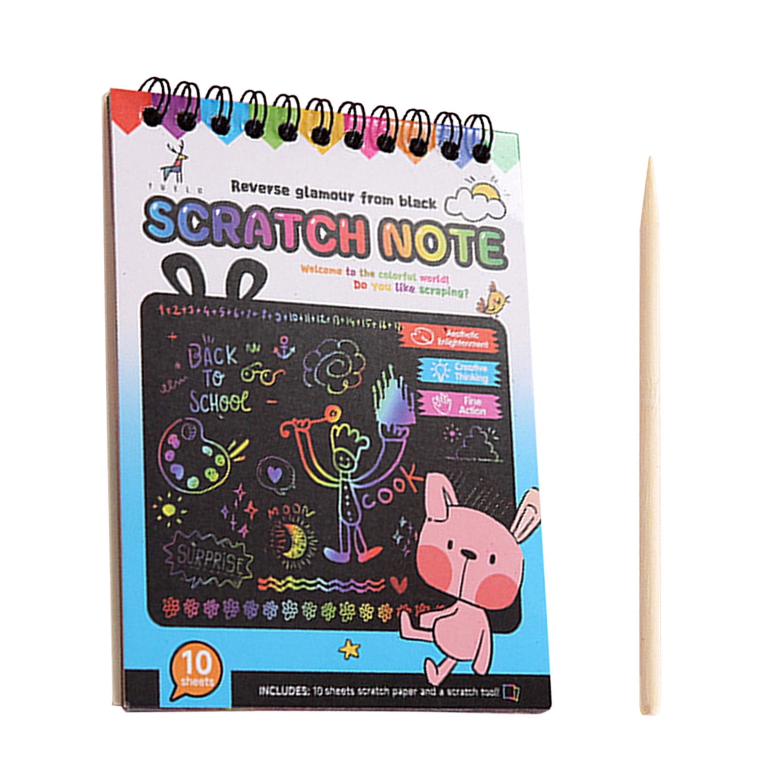 Green Reusable Scratch Art Paper Set For Children With Sketch Tool Cre