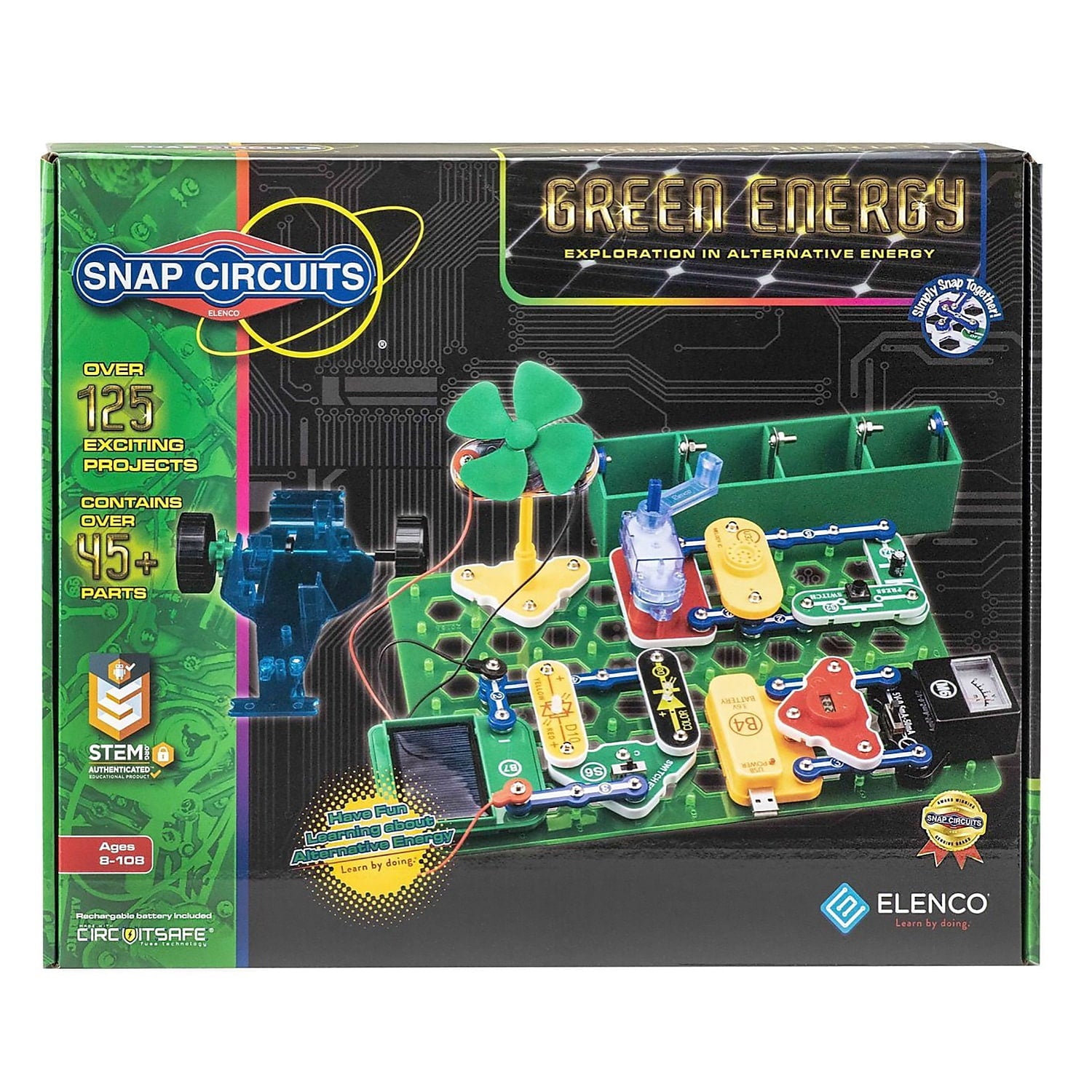 Snap Circuits® Green Energy SCG225 | Electronics Science Kit | 125 Pr