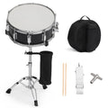 Snare Drum Set with Drumstick Holder, Snare Drum Bag, Strap, Mute Pad