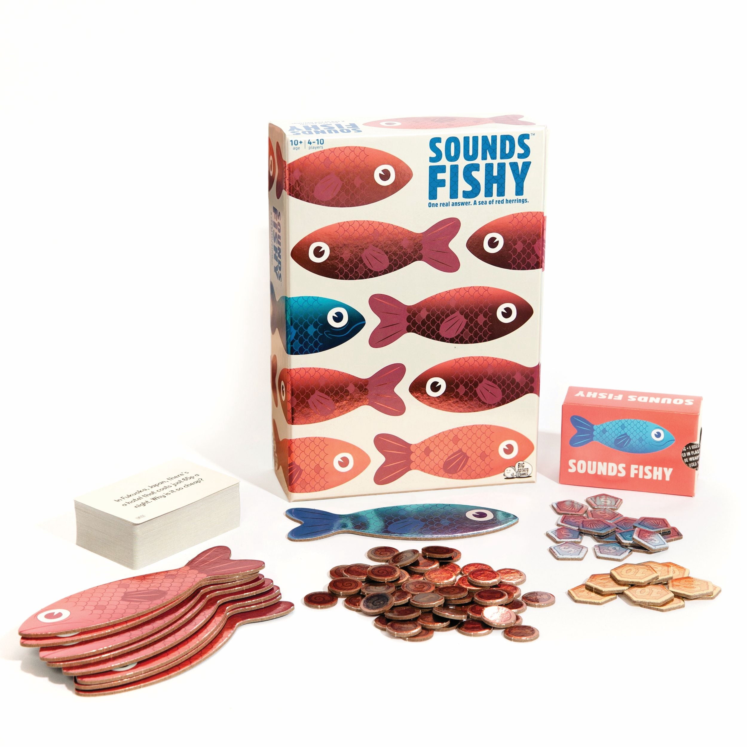 Big Potato Games Sounds Fishy Family Board Game, Hilarious Bluffing Ga
