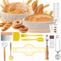 Sourdough Starter Kit, 9" Round & 10" Oval Bread Baking Supplies Tools