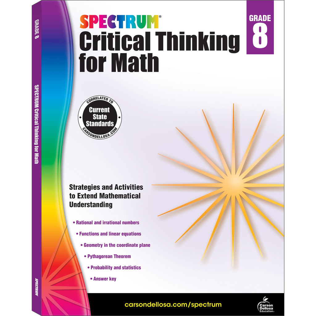 Spectrum Spectrum Critical Thinking for Math, Grade 8: Volume 50, (Pap