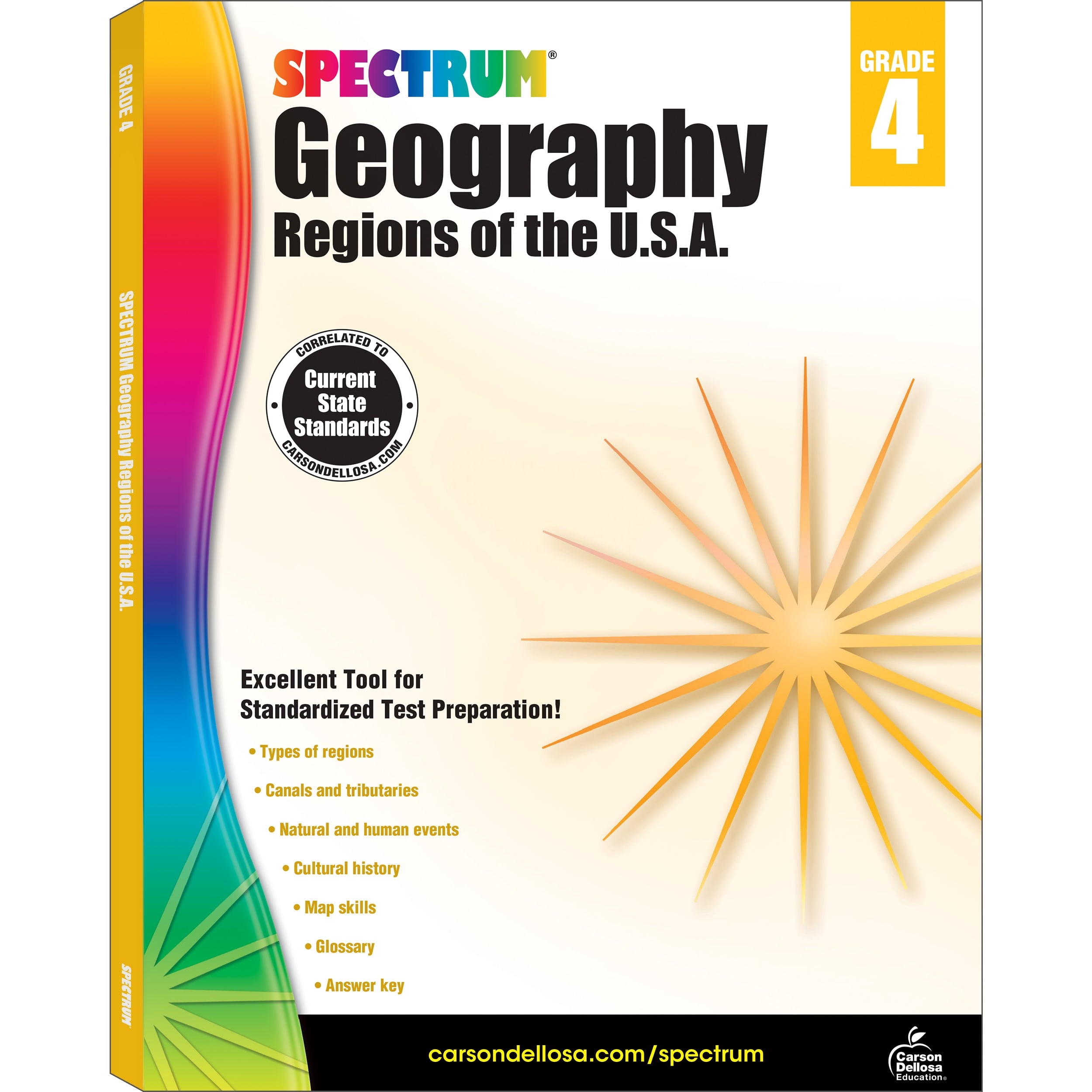 Spectrum Spectrum Geography, Grade 4: Regions of the U.S.A. Volume 94,