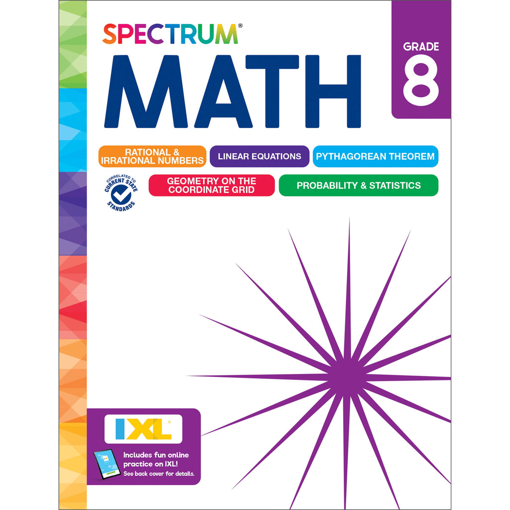 Spectrum Spectrum Math Workbook, Grade 8, (Paperback)