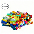 Tcwhniev 200 Pack Embroidery Floss Rainbow Colors, 8.75 Yards Cotton C